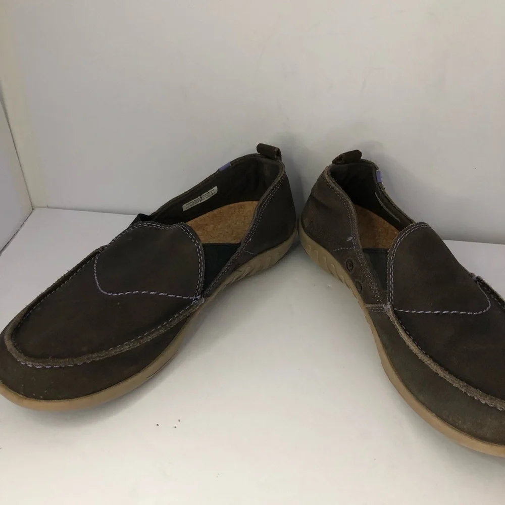 Spenco Women Size 9 Orthotic leather Slip-On Loafer Brown Comfort Shoes
